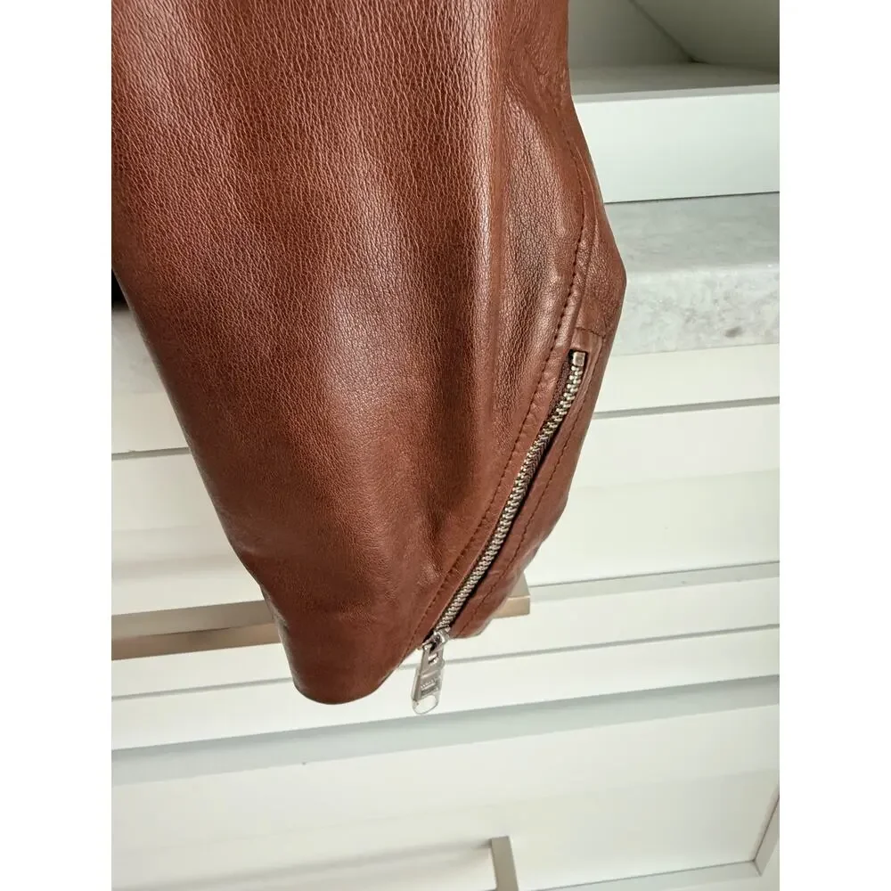 LAMARQUE HOLY Leather Biker Jacket with Removable Hood - Picture 13 of 13